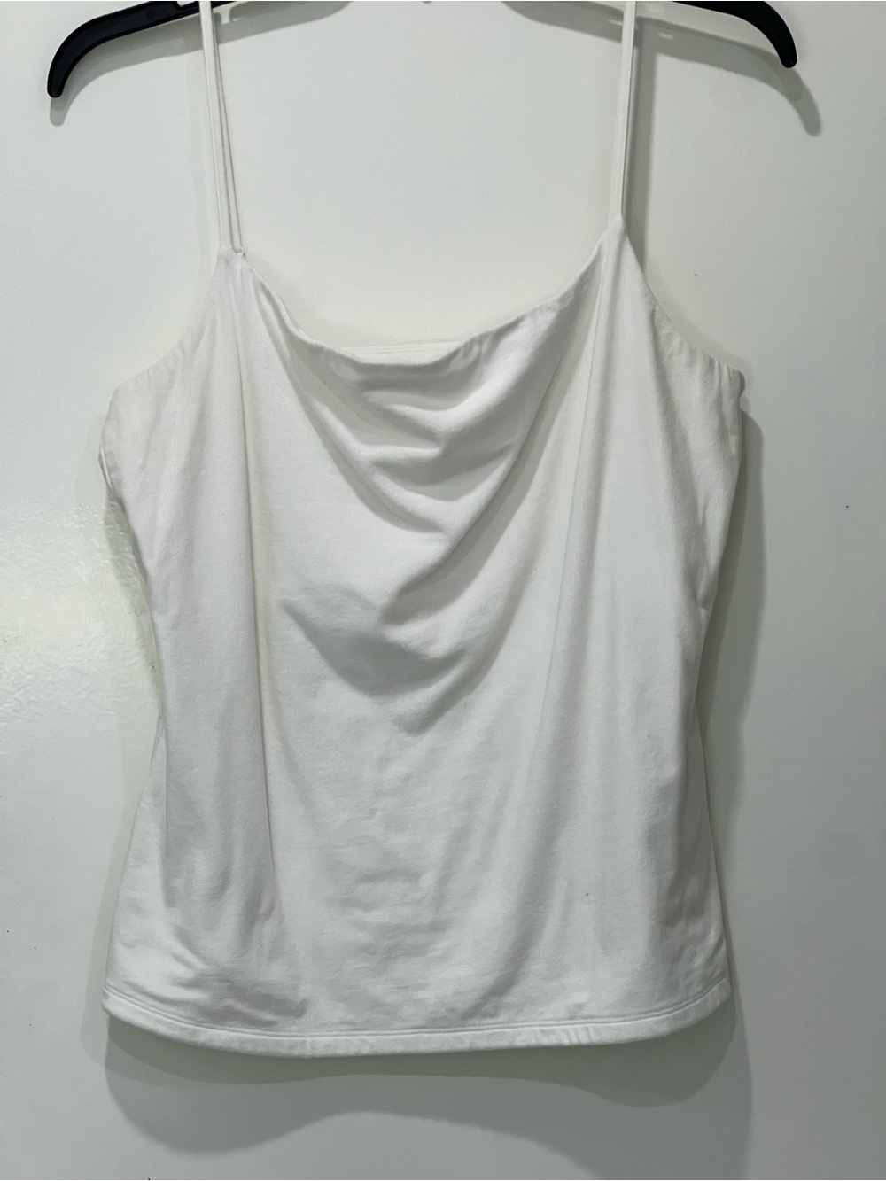 Banana Republic White Draped Cowl Neck Camisole